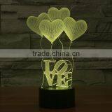 3D LED Acrylic Full Color Visual Lamp Light LOVE Symbol thumbnail-2