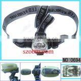3LED Hand-Crank Dynamo Headlamp Headlight SB-1058 thumbnail-1