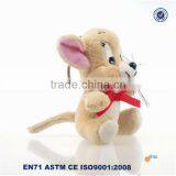 Factory Supply Cheap Sitting Small Mouse Plush Keychain thumbnail-2