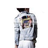 Women's Button up Epaulettes Long Sleeve Polo Collar Jacket 100 Cotton Clothing Women thumbnail-3