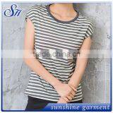 2017 Summer Running Sports T-shirts Horizontal Stripe T-shirt thumbnail-1