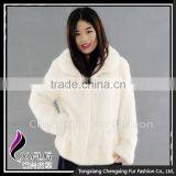 CX-G-A-96 Wholesale Stylish Cheap Winter Wear Real Mink Fur Coat Women thumbnail-1