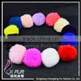 CX-A-23 2016 New Fashion Gray and White Rabbit Fur Ball Pom Poms thumbnail-2