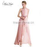 Maxnegio Sexy Fashion Summer Maxi Patchwork Halter Dress With Belt and Tassel Eveing Dress thumbnail-1