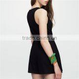 2017 the Newest Style OEM Balck Nsexy Customized Wrap Neck Jumpsuit thumbnail-3