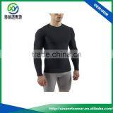 High Quality OEM Service Long Sleeve Moisture Wicking Breathable Mens Compression Shirt /fitness t Shirt thumbnail-1