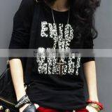 Printing t Shirt, Long Sleeve Women Printed T-shirt thumbnail-4