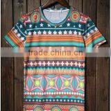 Latest Fasion High Quality Good Sale Wholesale Men's Printing Short Sleeve Shirt With Star and Cross Pattern thumbnail-1