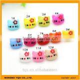 Wholesale 14mm*13mm Children Animal Design Colored Resin Decorative Clothing Buttons For Clothing thumbnail-1