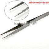 China Wholesale Silver Tone Straight Tweezers Jewelry Repair Tools thumbnail-1