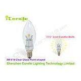 High Power 110v 3 Watt 360 LED Candle Bulb E14 With Clear Glass Point Shaped thumbnail-1