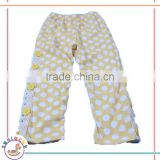 Fall two sides with buttons and lace children polka dots for long pants