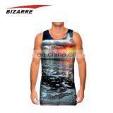 2017 Custom Sublimated Training Cotton Mens Slimming Singlet thumbnail-2