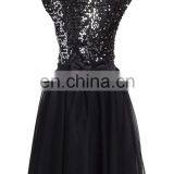 Sequined bodice and chiffon skirt fit big girls party dress