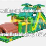 Jungle Design Fun Land, Inflatable Interesting Obstacle Course ID-OB015