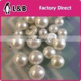 Round Pearl Button With Metal Shank