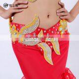 Newest Beaded Red Belly Dance Outfit thumbnail-3