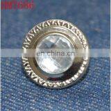 Rhinestone Acrylic Metal Jeans Button