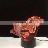 Sport Racing Car 7 Color Lamp LED Night Light For Kids Touch USB Table Lamp 3D LED LIGHT Formula 1 Sport Car thumbnail-3
