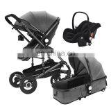 EN1888 Wholesale Fashion Luxury Black Oxford Baby Stroller thumbnail-1