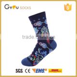 women fashion combed cotton socks with special national pattern