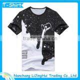 3D Custom 100% Cotton Round Neck T-shirt thumbnail-1