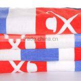 China Towel Manufactory Customized Design Pure Cotton Velour Reactive Printed Beach Towel