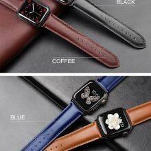 Factory Price Custom High Quantity Cowhide Genuine Leather Watch Strap For Apple Watch Top Layer Leather Band Strap thumbnail-5