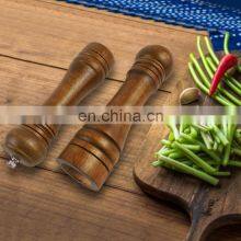 Adjustable Shakers Large Capacity Acacia Wood Salt And Pepper Grinder Mills Set thumbnail-2