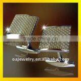 Best Sell Unique Design Cufflinks for Men Shirt With Carbon Fiber Inlaid Paypal Acceptable thumbnail-1