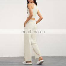 Yoga Bras Custom Workout Sportswear Suits Sweatpants Gym Fitness Sets For Women Outdoor Wear thumbnail-4