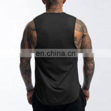 Polyester Oversized Mens Tank Tops Zip Pockets Workout Oem Bodybuilding Gym Shirts thumbnail-2
