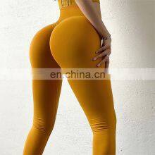 New! MOQ 1 Women Soft Sport Wear Scrunch Butt Lift Seamless Leggings Custom Ribbed Push Up Booty Workout Gym Fitness Yoga Tights thumbnail-3