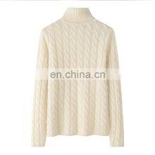 Autumn Winter Ladies' 100% Pure Cashmere Turtleneck Sweater Thick Knitwear Casual Style Solid Pattern Front Warm Comfortable thumbnail-2