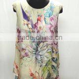 2016 New summer Silk printed ladies sexy vest