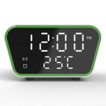 Multi-Functional LED Clock Wireless Fast 10W Charger Stand With Thermometer 3-in-1 Portable for Smartphones ROHS & FCC Certified thumbnail-3