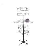 Five Layers Metal Cap Hat Display Stand, Fitted Hat Display Rack For Retail Store Cap Display