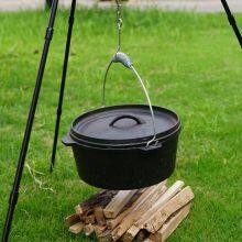 Heavy Duty Seasonal Discount Cast Iron Dutch Oven Cooking Dish Deep Roaster Dutch Oven Soup Pot Frying Pan 12 QT or Bigger thumbnail-3