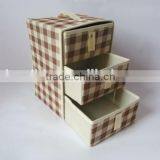2015 New Year Laundry Small Floding Bamboo Canvas Storage Bins thumbnail-3