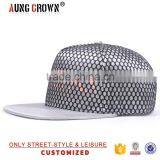 Flat Brim Plain Snapback Hat 5 Panels thumbnail-3