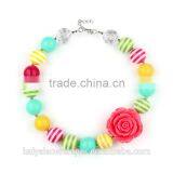 New Kids Necklace,Toddler BubbleGum Chunky Large Bead With Bracelet ,candy Color thumbnail-3