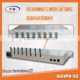 8 Port 32 Sim Cards Gsm/cdma/wcdma Voip Goip Gsm Gateway Call Termianl,router Gsm Sim Card