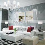 New 3d Effect Silver Leaf Crystal Wallpaper for Living Room Decor