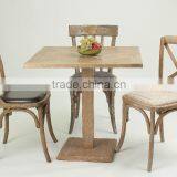Antique Square 80x80cm With Square Base Wooden Four-person Coffee Table /Restaurant Table/ Dining Table(DT-1007-OAK)