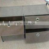 2 Tier Gray Fabric Drawer Storage Rack thumbnail-1