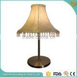 Classical White Tassel Decoration Fabric Table Lamp For Hotel
