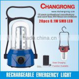 china supplier solar charge rechargeable led travelling light 220V
