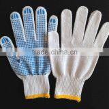 Blue PVC Dotted Cotton Glove/ PVC Dots Work Glove thumbnail-2