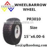 6.00-6 Steel Rim Wheelbarrow Wheels PR3010 thumbnail-1