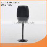 Wholesale Banquet Glass Goblet Wine Black Glass Goblet thumbnail-4
